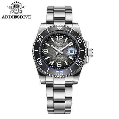 ADDIESDIVE 41mm Men's Diving Watch AD2513 200m Waterproof 316L Stainless Steel Quartz Wrist Watch Calendar BGW9 Super Luminous
