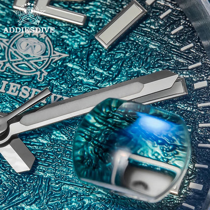 ADDIESDIVE 41mm Men's Diving Watch AD2513 200m Waterproof 316L Stainless Steel Quartz Wrist Watch Calendar BGW9 Super Luminous