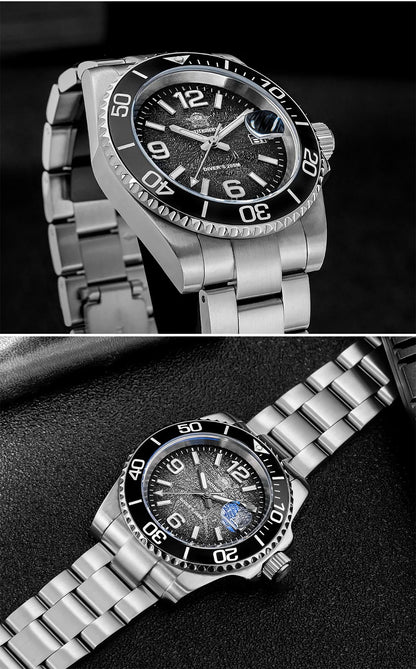 ADDIESDIVE 41mm Men's Diving Watch AD2513 200m Waterproof 316L Stainless Steel Quartz Wrist Watch Calendar BGW9 Super Luminous