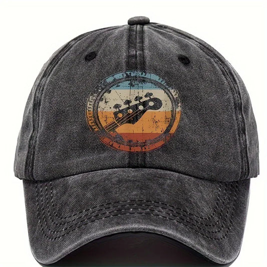 Print Washed Cotton Baseball Cap for Men Women Vintage Casual Peaked Caps Outdoor Running Sun Hat Adjustable Soft Top