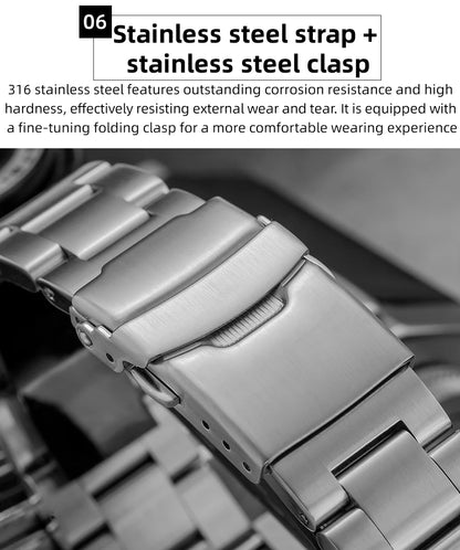 ADDIESDIVE 41mm Men's Diving Watch AD2513 200m Waterproof 316L Stainless Steel Quartz Wrist Watch Calendar BGW9 Super Luminous