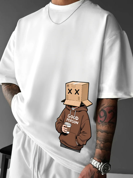 The 2025 summer new men's T-shirt is a casual fashionable breathable and lightweight 3D printed men's T-shirt