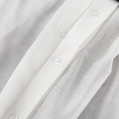 Tossy Casual Loose See-Through Shirts Women's Autumn Lapel Long Sleeve Patchwork Blouse Top Streetwear Female Solid Shirts Top