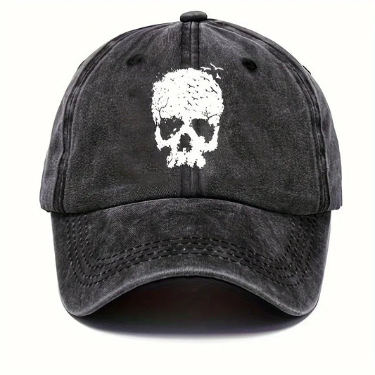 Print Washed Cotton Baseball Cap for Men Women Vintage Casual Peaked Caps Outdoor Running Sun Hat Adjustable Soft Top